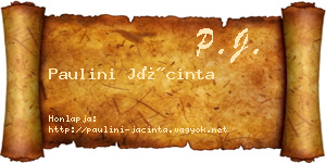 Paulini Jácinta névjegykártya